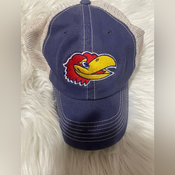 NCAA Mesh MVP Adjustable Hat, Adult One Size Fits All Kansas Jayhawks - Picture 5 of 5